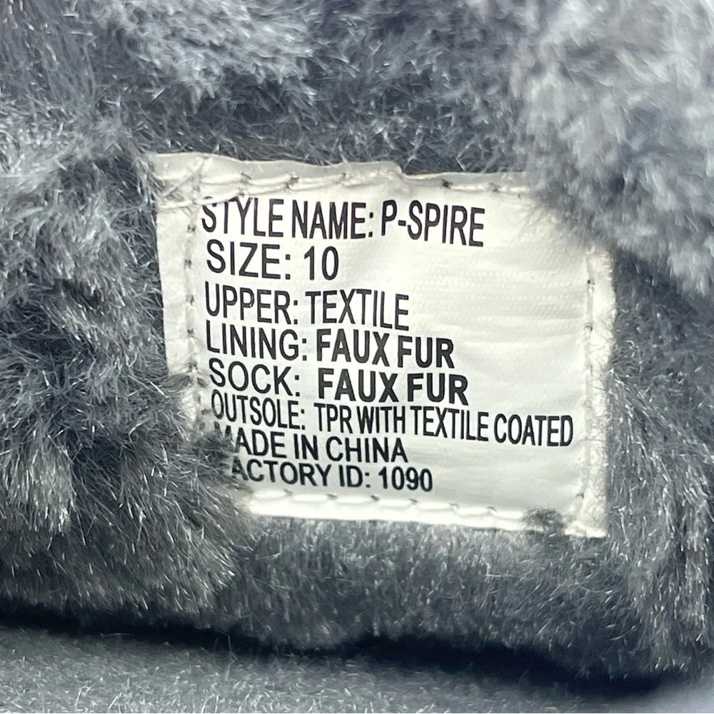 Steve Madden Loafers House Shoes Slippers Faux Fur Slip On Grey Lounge Comfy 10